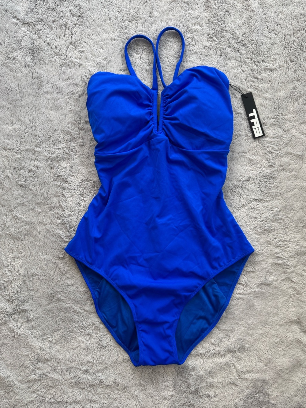 TA3 Converty Snatched Waist Lace Up Corset Back Swimsuit Sapphire XL Regular